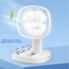 Mini USB Rechargeable Fan Desktop Foldable with Led Light | 3 Speed Adjustable For Household Bedroom For Office Home Cooling (Random colors)