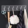 Transparent Hook Strong Self Adhesive Door Wall Hangers Towel Handbag Key Hook Plug Hook Kitchen Bathroom Accessories - Image 2