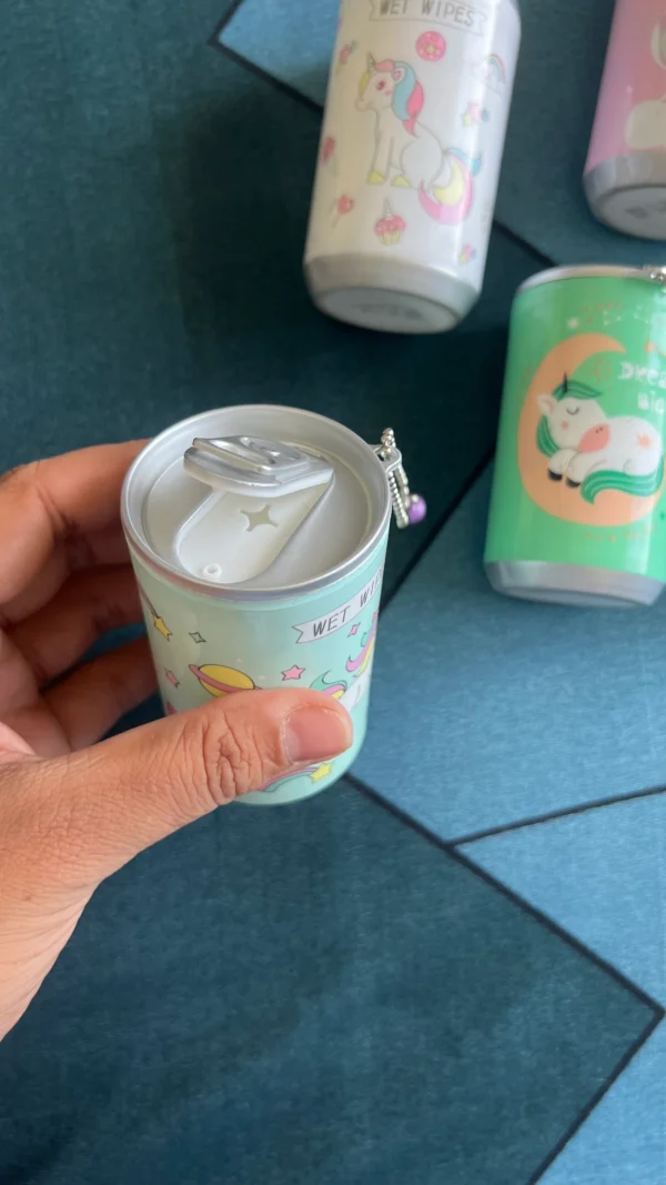 Mini Wet Tissue Wipes Can | Makeup Wipes Can (Imported) (Random cans) - Image 4