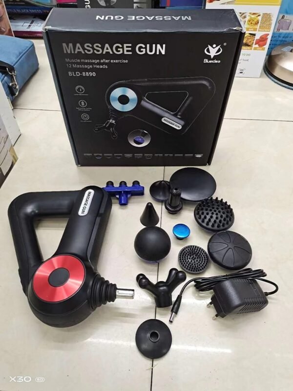 Handheld Massage Gun Deep Tissue Muscle Massager with 12 Massage Heads - Image 4