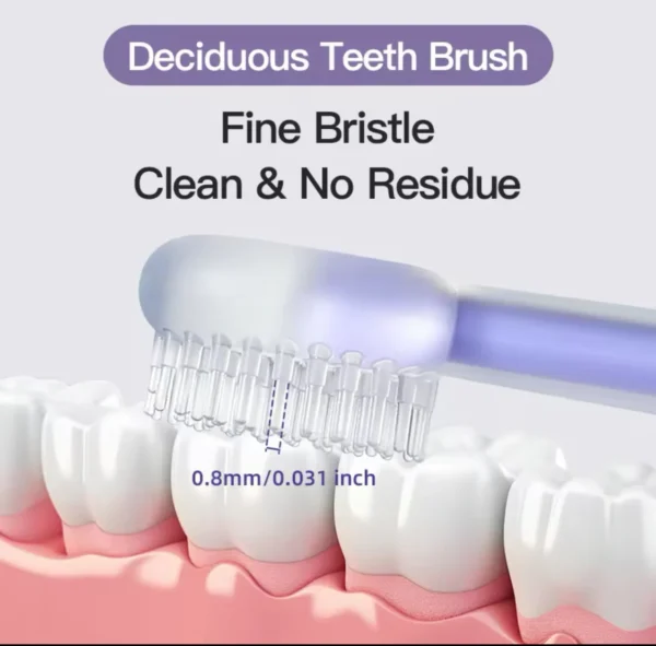 Baby Teeth Oral Care Cleaning Set, Soft Bristle Baby Toothbrush, Infant Silicone Toothbrush (Random color) - Image 3