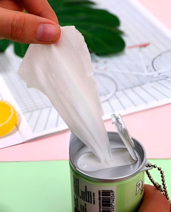 Mini Wet Tissue Wipes Can | Makeup Wipes Can (Imported) (Random cans) - Image 5