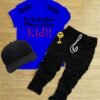 Pack Of 3 Disserve Extra Eidi  Royal Blue Trakcsuite For Kid Shirt Trouser Cap