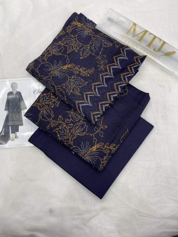 MTJ BY MOLANA TARIQ JAMIL Luxury Digital Premium Printed AirJet  unstitched Lawn 03Piece Spring Summer Collection Vol-09 2024! - Image 2