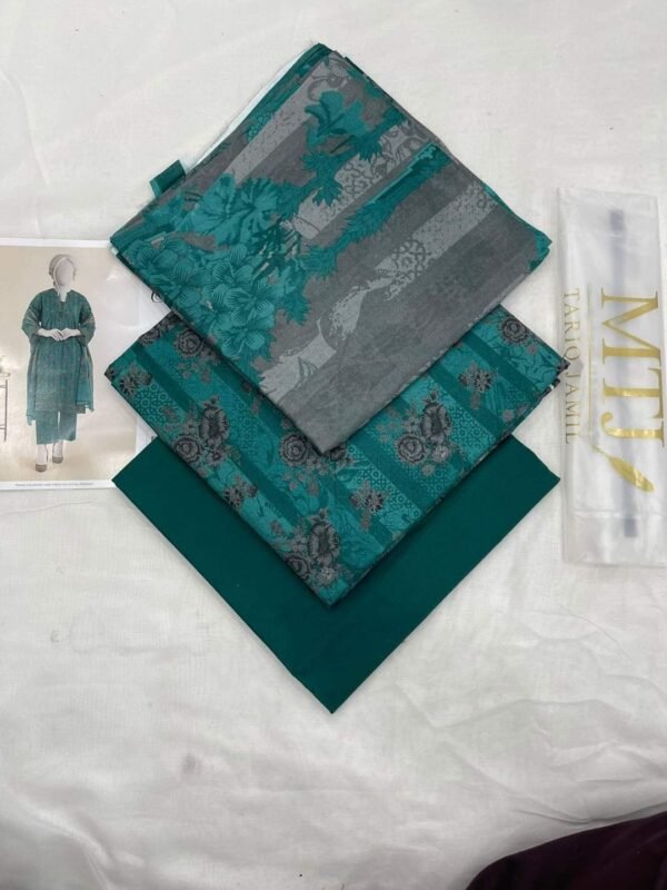 MTJ BY MOLANA TARIQ JAMIL Luxury Digital Premium Printed AirJet  unstitched Lawn 03Piece Spring Summer Collection Vol-09 2024 ) - Image 3