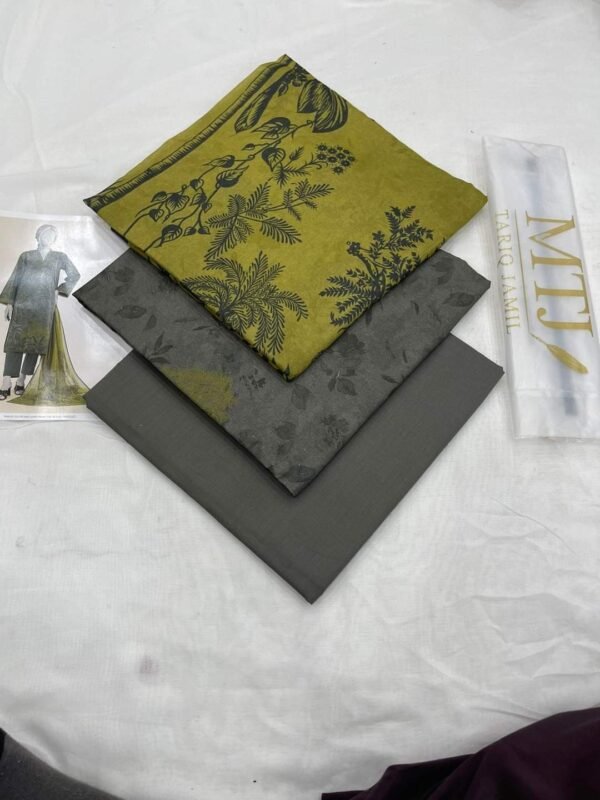 MTJ BY MOLANA TARIQ JAMIL Luxury Digital Premium Printed AirJet  unstitched Lawn 03Piece Spring Summer Collection Vol-09 2024 ) - Image 2