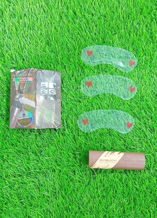 Catirise 3in1 Perfect Fix Hairline&amp: Eyebrow Shapping Stamp With Stencils- (Dark Brown) - Image 2