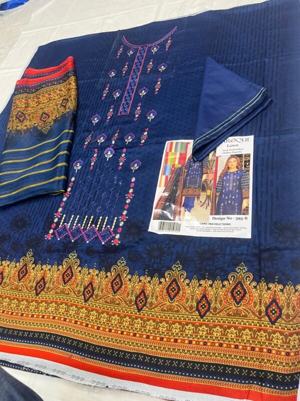 baroque Limelight Lawn | Unstitched Collection 3 Pieces Casual Wear| Summer Collection - Image 3
