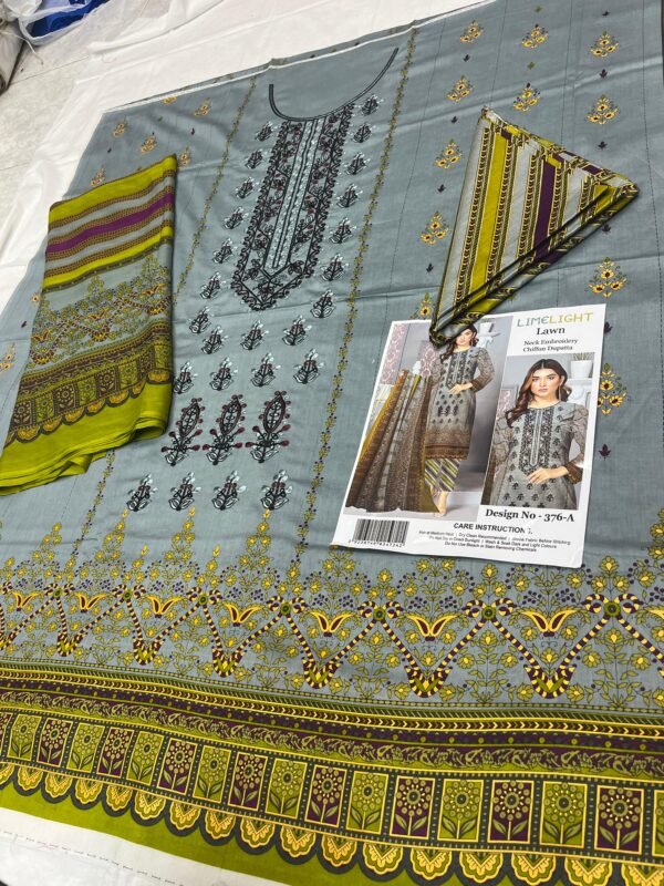 LIMELIGHT  Lawn | Unstitched Collection 3 Pieces Casual Wear| Summer collection - Image 6