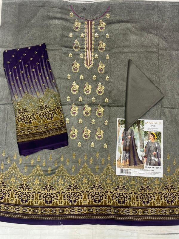 MARIA.B  Lawn | Unstitched Collection 3 Pieces Casual Wear| Summer collection - Image 4