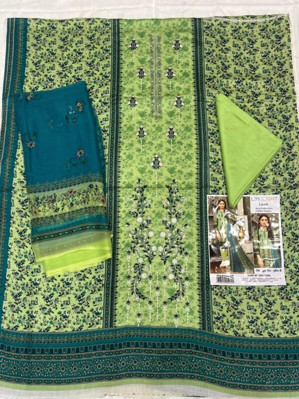 LIMELIGHT  Lawn | Unstitched Collection 3 Pieces Casual Wear| Summer collection - Image 3