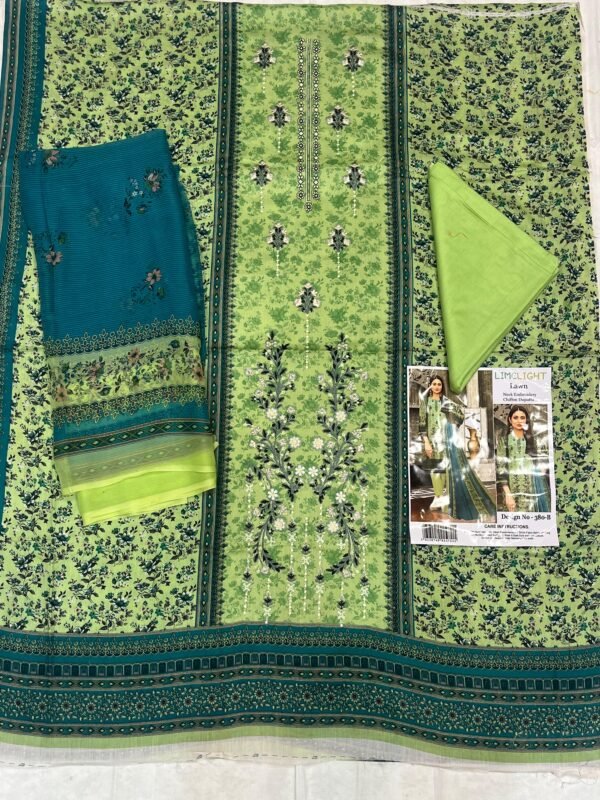 LIMELIGHT  Lawn | Unstitched Collection 3 Pieces Casual Wear| Summer collection - Image 4