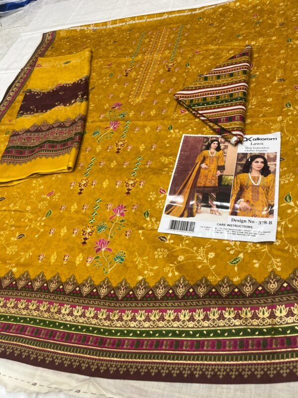 alkaram Lawn | Unstitched Collection 3 Pieces Casual Wear| Summer collection - Image 3