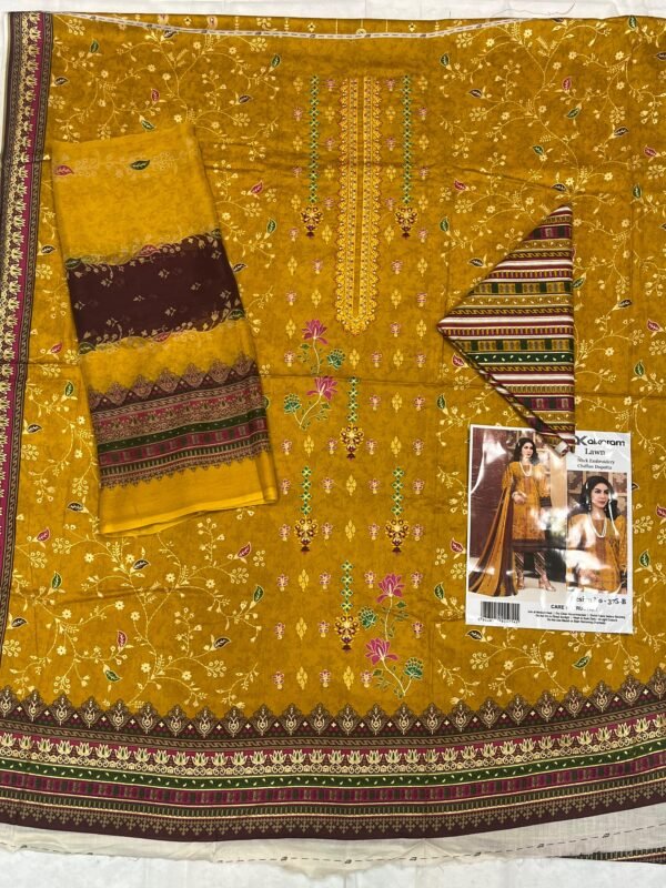 alkaram Lawn | Unstitched Collection 3 Pieces Casual Wear| Summer collection - Image 4
