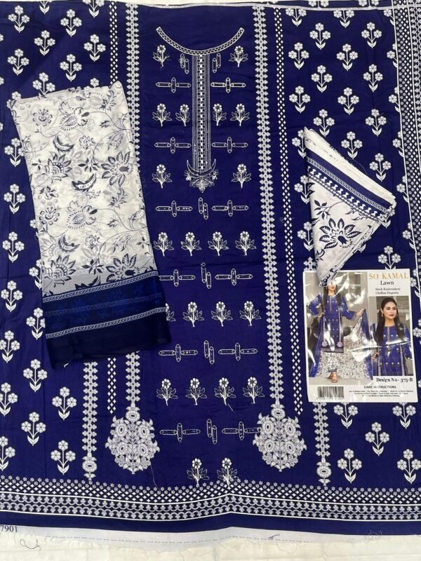 SO.KAMAL Lawn | Unstitched Collection 3 Pieces Casual Wear| Summer collection