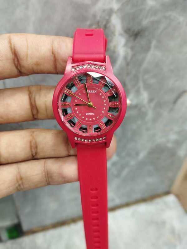 Curren Rubbar Belt Ladies Watch Model Diamond - Without Box - Image 2