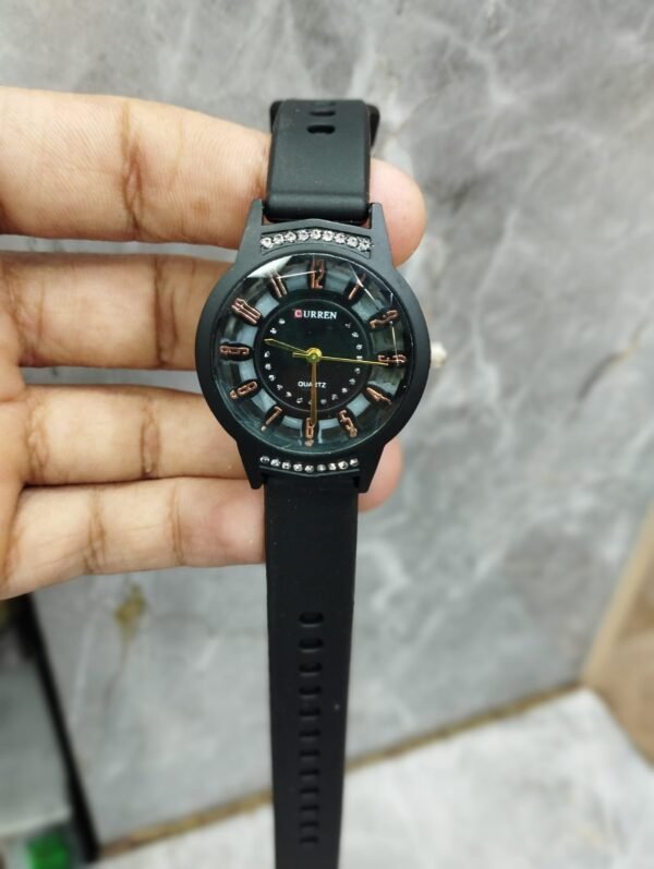 Curren Rubbar Belt Ladies Watch Model Diamond - Without Box - Image 6
