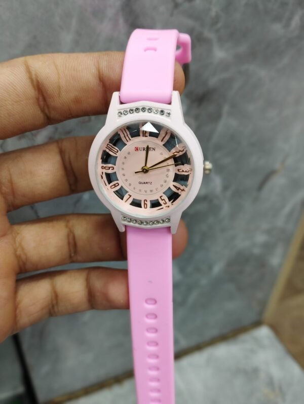 Curren Rubbar Belt Ladies Watch Model Diamond - Without Box - Image 7