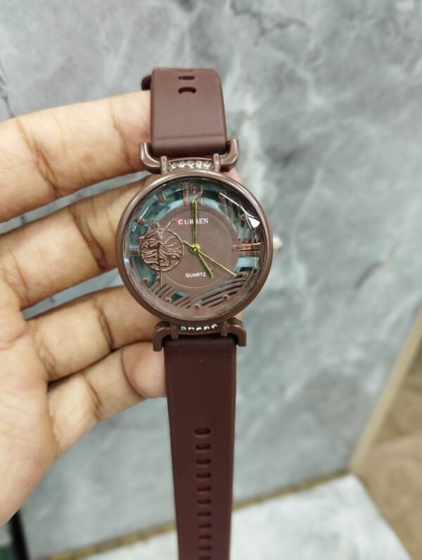 Curren Rubbar Belt Ladies Watch Model Golden Princess - Without Box - Image 7