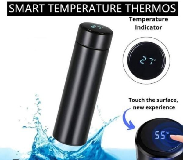 (500 ML ) Temperature Display Indicator Insulated Stainless Steel Hot & Cold Flask Bottle (Random Color) - Image 6