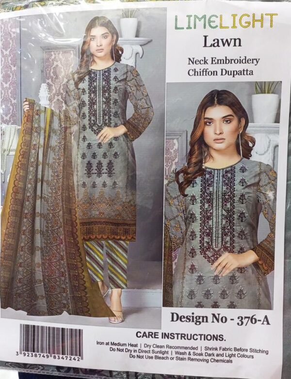 LIMELIGHT  Lawn | Unstitched Collection 3 Pieces Casual Wear| Summer collection - Image 2