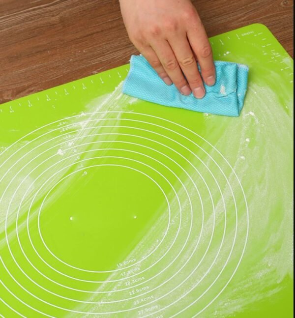 Big Size Silicone Baking Roti Mat With Measurements Heat Resistant Cookie Sheet Oven Liner | Non Stick Flour Rolling Mat | Baking Mat Kneading Dough Pad (Random Color) - Image 4