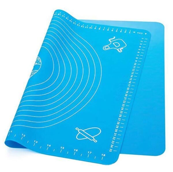 Big Size Silicone Baking Roti Mat With Measurements Heat Resistant Cookie Sheet Oven Liner | Non Stick Flour Rolling Mat | Baking Mat Kneading Dough Pad (Random Color) - Image 8