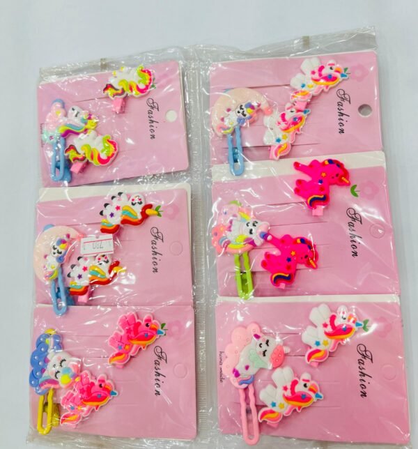 korean unicorn baby girl hair clips /Hair clips Multicolor (random color) - Image 2