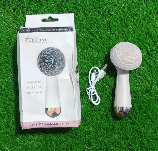 Electric Facial Brush Skin Massager Electric Face Brush USB Clean Waterproof Sonic Vibration Beauty Instrument Care face women | Rechargeable Finishing Touch Deep Facial Cleanser & Scrubber - Image 2