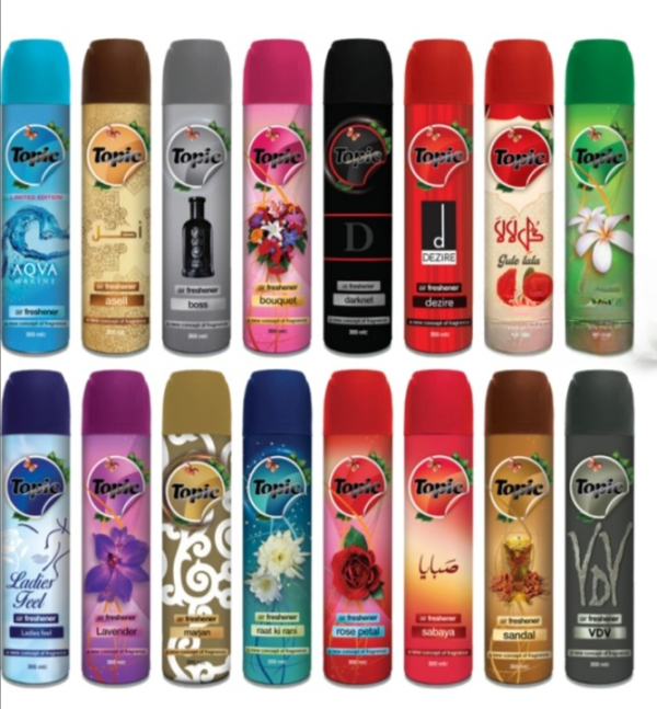 Pack of 3 - Topic Air freshener  Long lasting fragrance Room Spray - 300ml (Random Spray) - Image 5