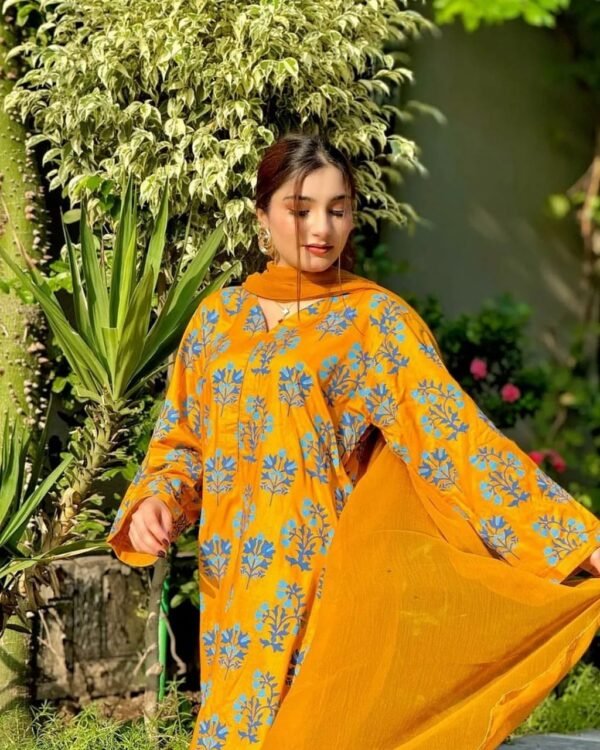 (mustard ) 2Pc  SAPPHIRE BRAND SUITS (Premium Lilen) - Image 6