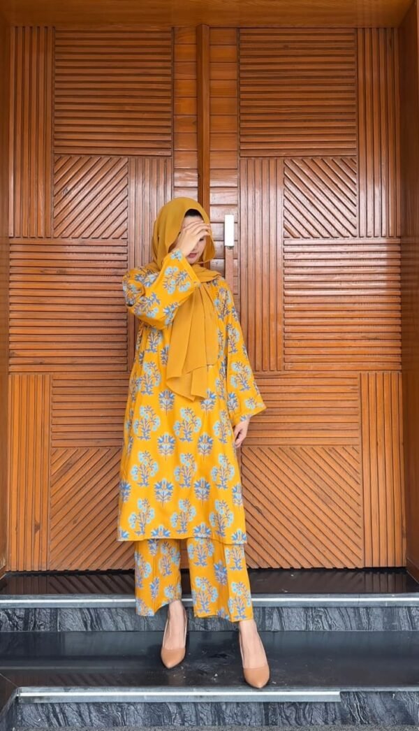 (mustard ) 2Pc  SAPPHIRE BRAND SUITS (Premium Lilen) - Image 3